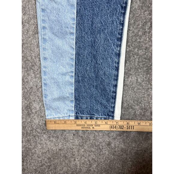 PacSun Vintage Loose Jeans Mens Size 31x29 Blue White Patchwork Straight Leg - Picture 12 of 12